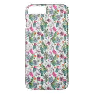 Exotische Boho Waterverf Cactus & Succulent Patroo iPhone 8 Plus / 7 Plus Hoesje