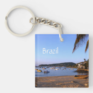 Exotische Braziliaanse strand Sleutelhanger