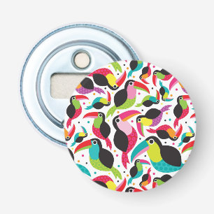 exotische braziliaanse touchvogel button flesopener