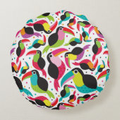 exotische braziliaanse touchvogel rond kussen (Achterkant)