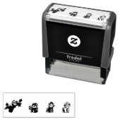 exotische dieren-luipaardaap zelfinktende stempel (In situ)