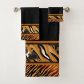 Exotische dierlijke tijger strepen dierlijke print bad handdoek (Insitu)