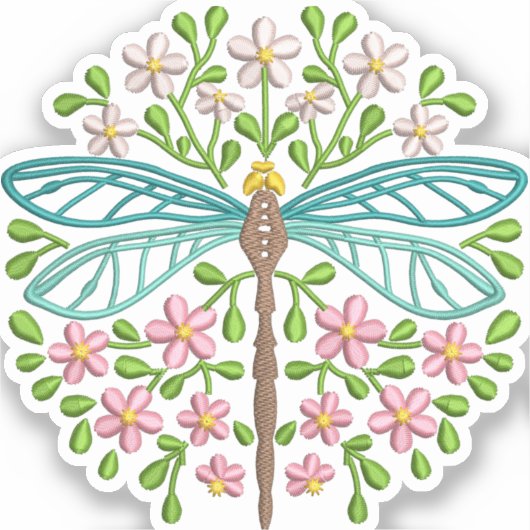 Exotische dragonfly-flessenpakket sticker (Voorkant)
