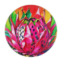 Exotische drakenfruitbloei snijplank