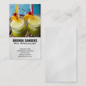 Exotische Dranken | Bartender Zakelijke Kaart Visitekaartje (Voorkant / Achterkant)