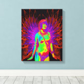 Exotische Engel Canvas Afdruk (Insitu (Houten vloer))