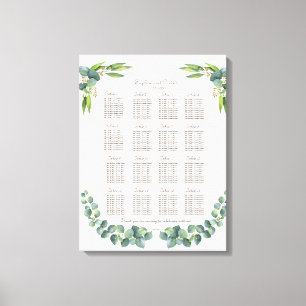 Exotische Eucalyptusbladeren Huwelijks Zitplaatska Canvas Afdruk