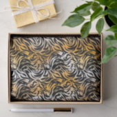 Exotische Fantasy Animal Print Tiger en Zebra Tissuepapier (Geschenk)