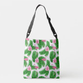 Exotische flamingo crossbody tas (Achterkant)