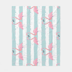 Exotische Flamingo Gestreept Achtergrondpatroon Fleece Deken