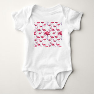 Exotische Flamingo Waterverf Bird Romper