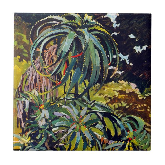 Exotische Flora #12 op SunshineDazzle Tegeltje (Voorkant)