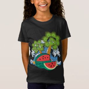 Exotische fruitgolven Ocean Palm Tropic Summer T-shirt