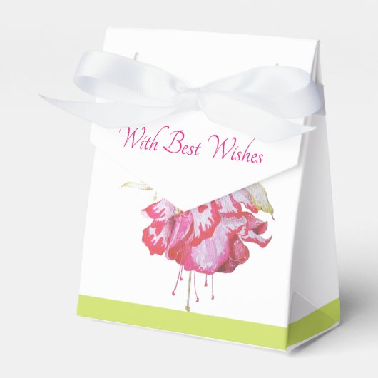 Exotische Fuchsia's op een Favor Doos  Bedankdoosjes (Voorkant Zijde)