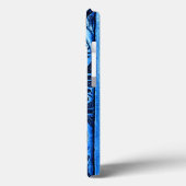 Exotische gekookte lederen blik | blauw Case-Mate iPhone case (Achterkant / Links)