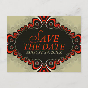 Exotische Genie-ontwerpen Bewaar de datum-ansichtk Aankondigingskaart