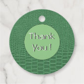 Exotische groene lizard Skin Kijk bedankt Bedankjes Labels (Voorkant)