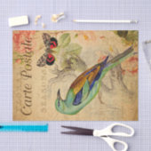 exotische groene vogel en vlinder Frans Tissuepapier (Craft)