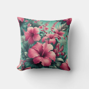 Exotische Hibiscus - Tropische Bloemen Kussen