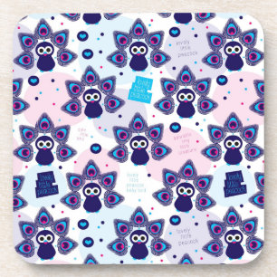 exotische india pauock patroon drankjes onderzetter