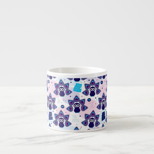 exotische india pauock patroon espresso kop (Voorkant)