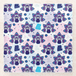 exotische india pauock patroon glazen onderzetter