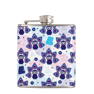 exotische india pauock patroon heupfles