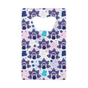 exotische india pauock patroon kredietkaart flessenopener