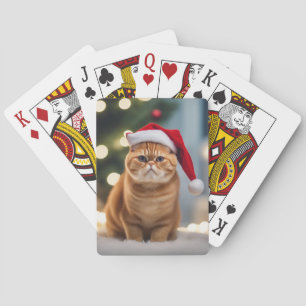 Exotische Korthaar Kerstmis Pokerkaarten