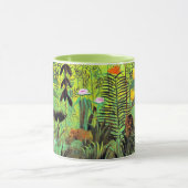 exotische landschap met leeuwen en leeuwen, mok (Midden)