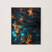 Exotische levendige wilde Natuur bij maanlicht Legpuzzel (Verticaal)