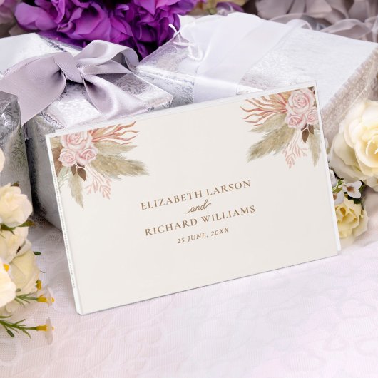 Exotische moderne Boho tropische bruiloft Gastenboek