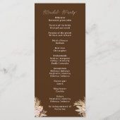 Exotische moderne Boho tropische bruiloft Programma (Achterkant)