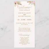 Exotische moderne Boho tropische bruiloft Programma (Voorkant)