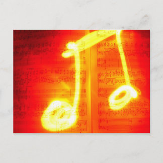 Exotische muzieknotitie briefkaart