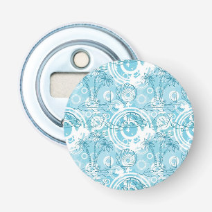 exotische oceaanpatroon button flesopener