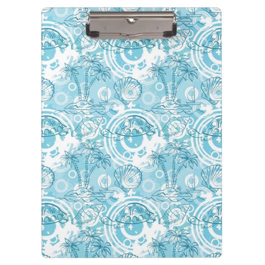 exotische oceaanpatroon klembord (Voorkant)