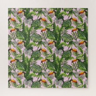 Exotische Oerwoud van tropische vogelpest Legpuzzel