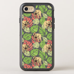 Exotische Oerwouden bladeren en olifanten OtterBox Symmetry iPhone 8/7 Hoesje