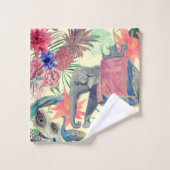 Exotische olifant Peacock  Bad Handdoek (Wasdoekje)