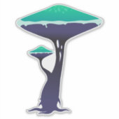 Exotische paddenstoel sticker (Voorkant)