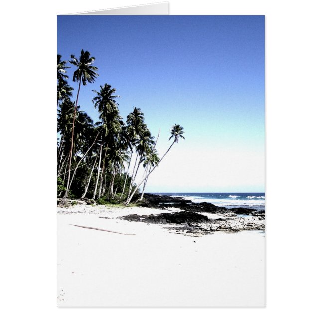 Exotische palmbomen en strand van Paradise (Voorkant)