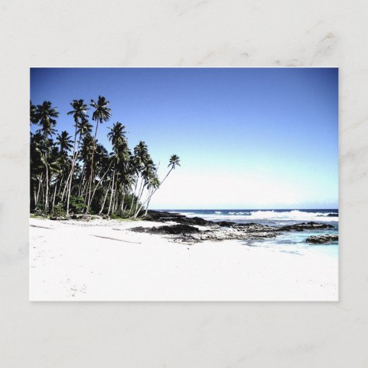 Exotische palmbomen en strand van Paradise Briefkaart (Voorkant)