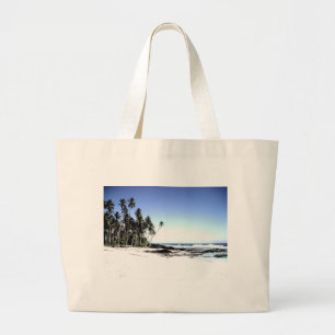 Exotische palmbomen en strand van Paradise Grote Tote Bag