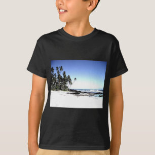 Exotische palmbomen en strand van Paradise T-shirt