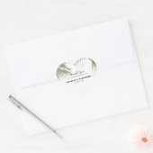 Exotische palmbomen hart sticker (Envelop)