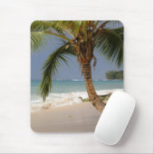 exotische palmboom op het strand muismat (Met muis)