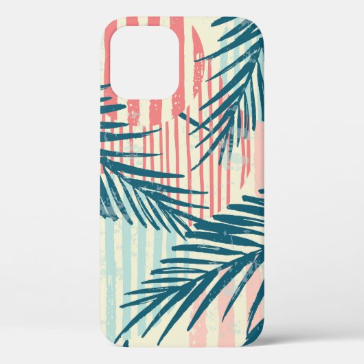 Exotische palmen, met de hand getekende texturen Case-Mate iPhone case (Achterkant)