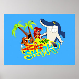 Exotische partij Zig en sharko cartoon Poster