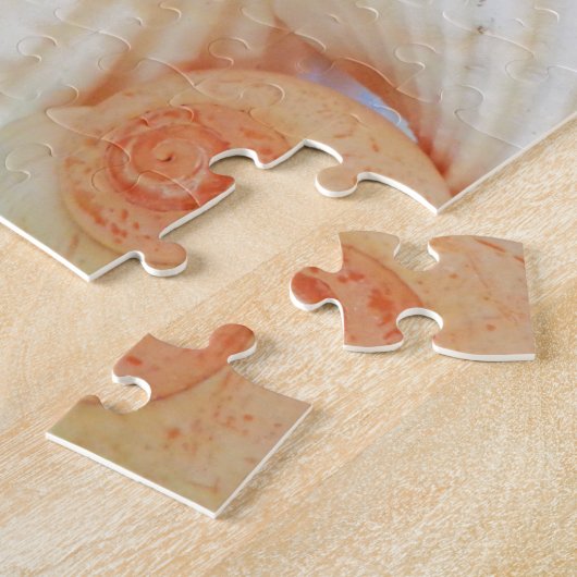Exotische peach sea Shells, Summer Beach Legpuzzel (Zijkant)